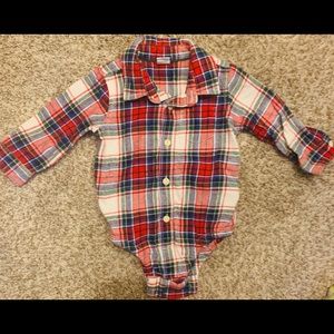 Gap flannel onesie